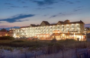 Cape May Hotel The Montreal Beach Resort at dusk