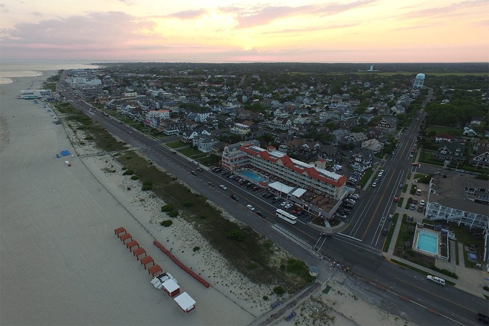Aerial view of Cape May and Montreal Beach Resort